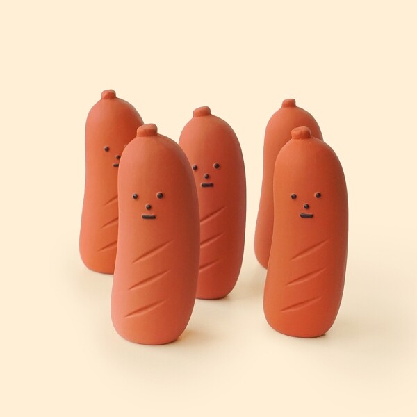 아르깡시엘,딩독 강아지 장난감 라텍스 삑삑이 소시지